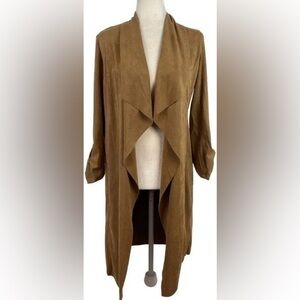 Jules & Leopold Faux Suede open Jacket